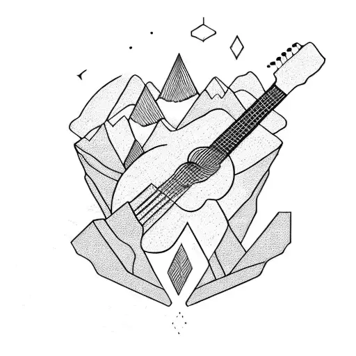 Guitare And Mountain