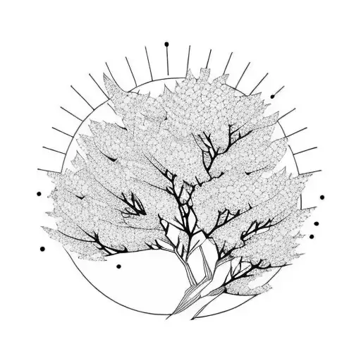 Bird Flying Off Of A Sakura Tree