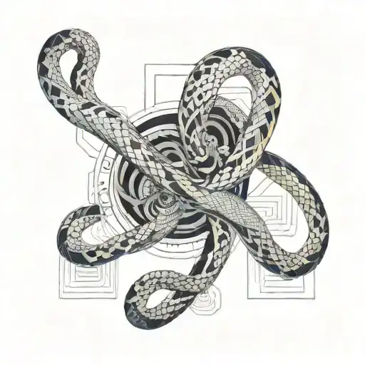 Circuitry Flowing Into A Snake