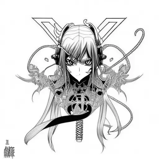 Anime Metal Album Demon Black And White No Color