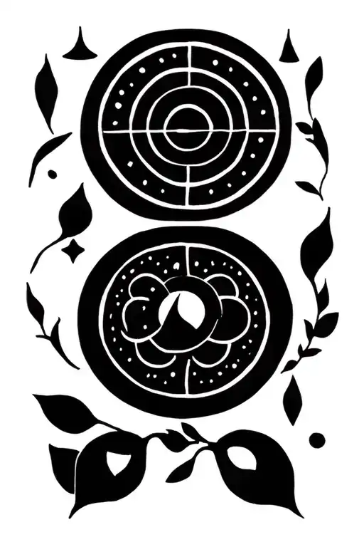 Simple Straight Down Minimal With Family Birth Month Symbols Tattoo