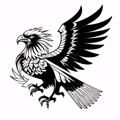 Polish Eagle Geo Symteric Shapes
