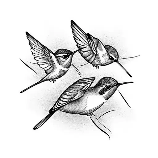 Three Little Humming Birds
