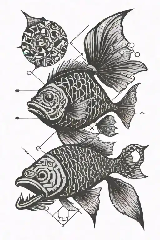 Fish And Scorpion Intertwined
