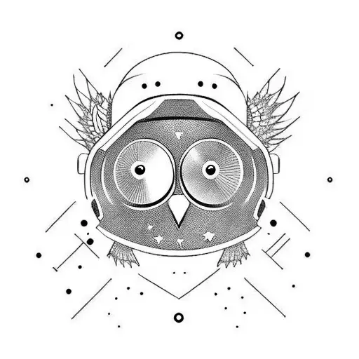 Space Owl Wearing A Helmet