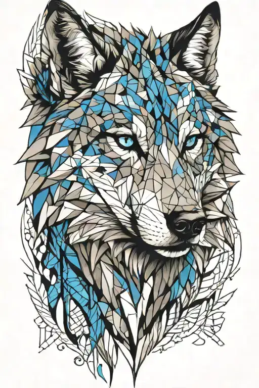 Wolf With Blue Eyes