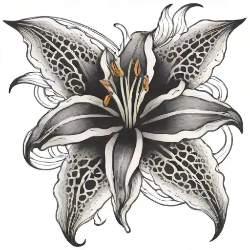 Stargazer Lily With Dragon