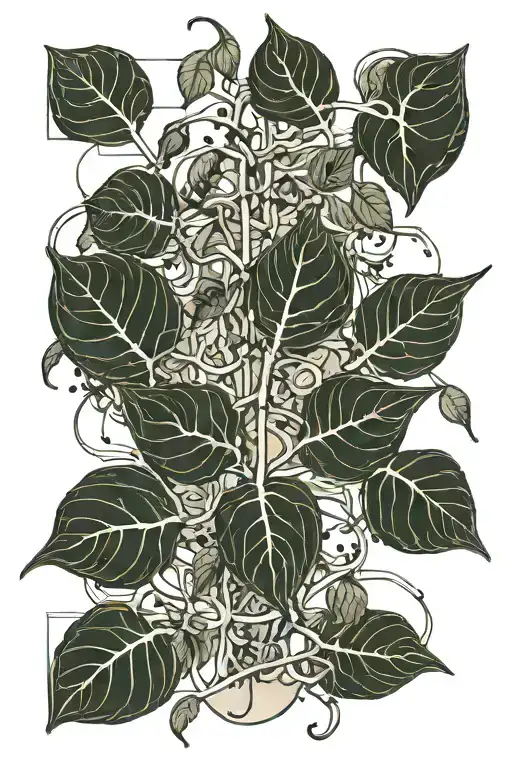 Pepper Plant Sprouting From Cellulose Molecule