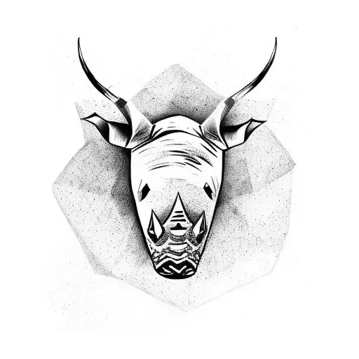 South African Shweshwe Half Sleeve Rhino Masculine