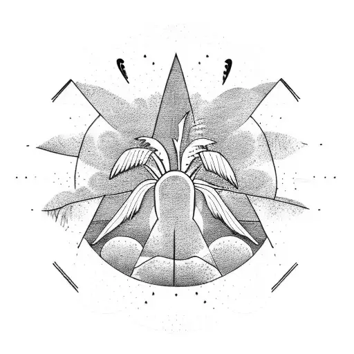 Moon Sleeve Palm Tree