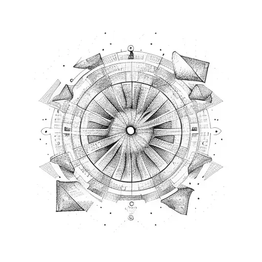 Disintegrating Circle With Scenery