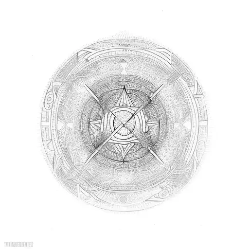 Magic Circle With Central Letter J