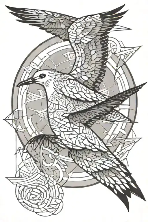 Seagull Flying Towards The Sun