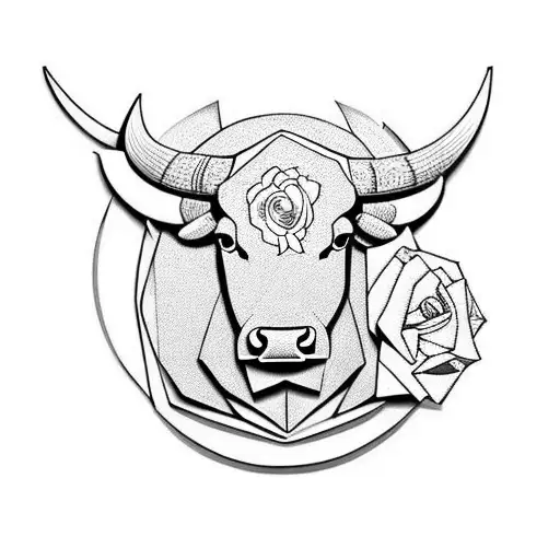 Bull With Rose