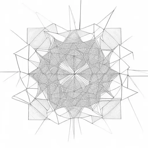 An Abstract Geometric Design Using Squares To Create An Optical Illusion