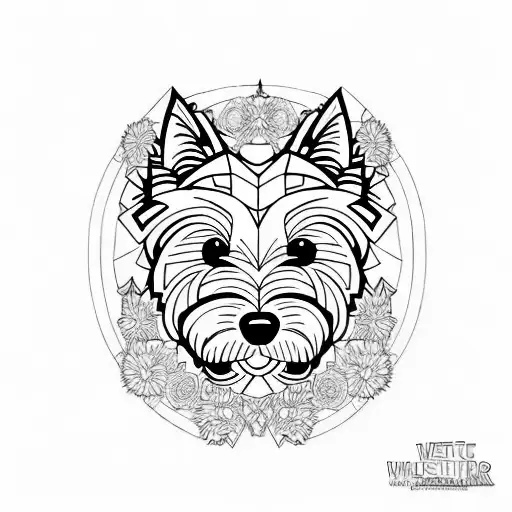 West Highland White Terrier And Wolf