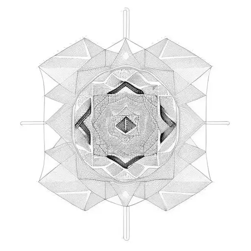 Sleeve Helix Geometric Black White