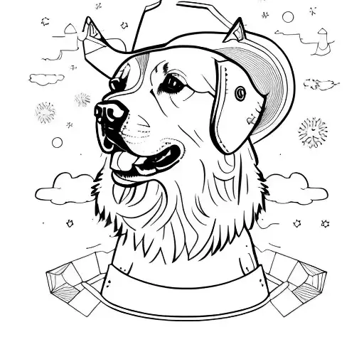 Golden Retriever With Cowboy Hat