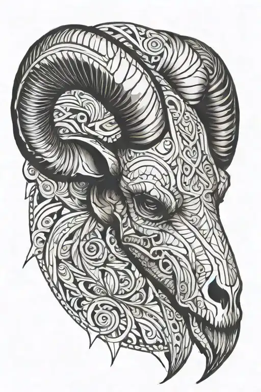Aries Ram Skull