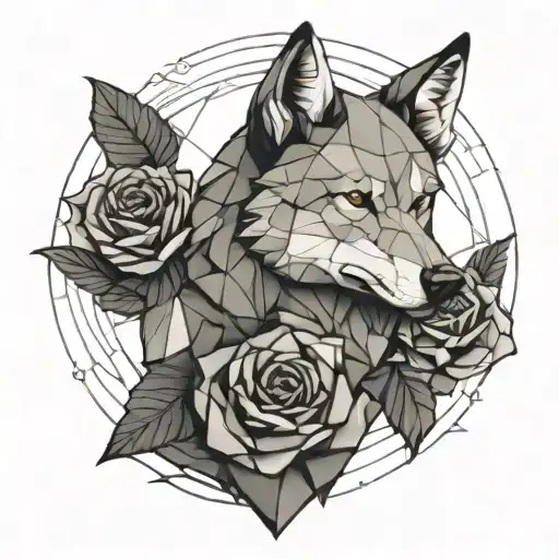 Big Bad Wolf Holding Rose