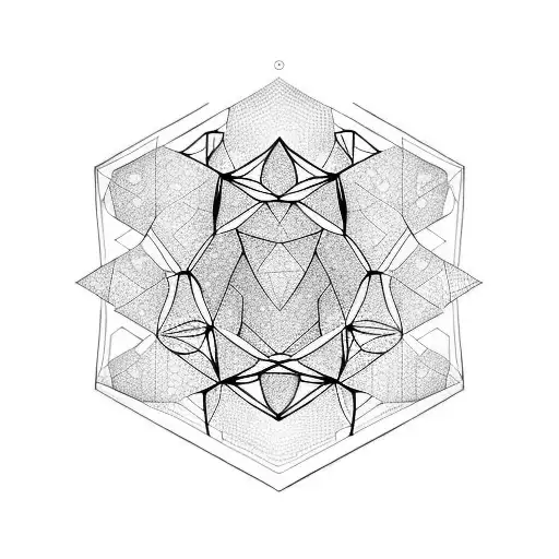 Square Big Square Little Square Hexagons Shimmer