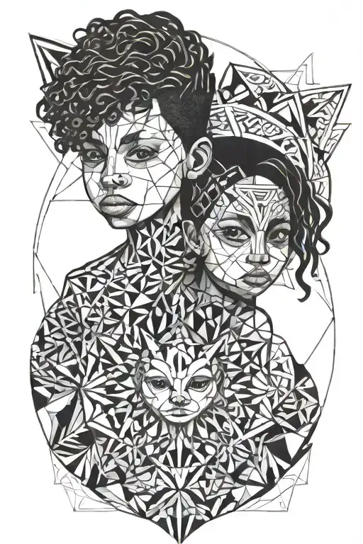 Black Children Boy And Girl