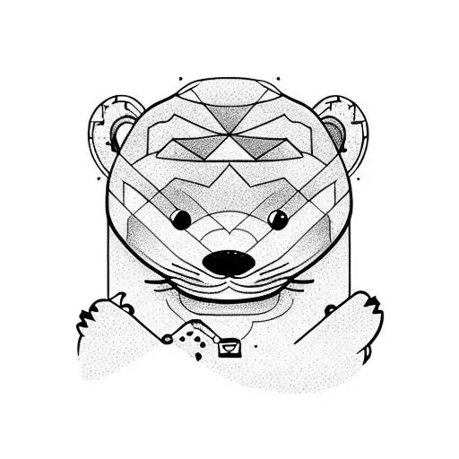 An Otter Playing A Video Game Controller In A Forest Clearing