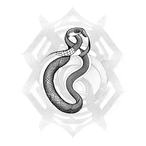 Snake Creating Symbol Of Infinity
