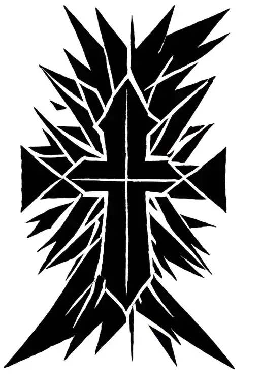 Cross With Morrocan Star Sign