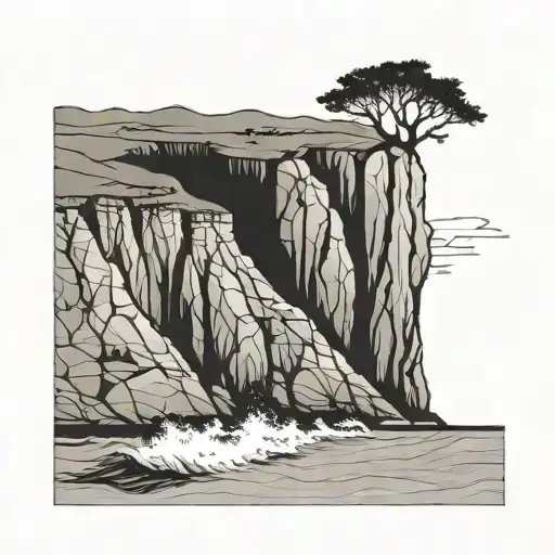 Cliff Overlooking The Ocean