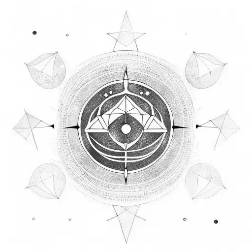 A Minimalist Tattoo Of A Moon And Stars Forming The Shape Of The Cancer Zodiac Sign