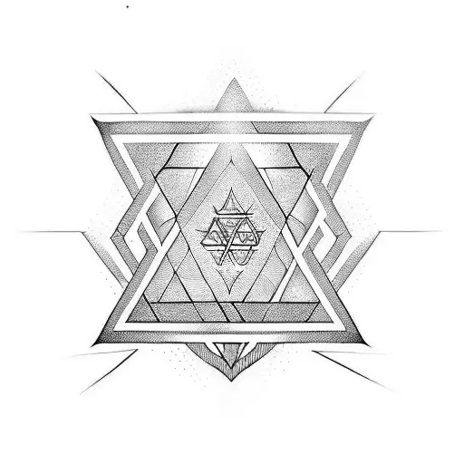 Star Of David But Cover It Up With Geometric Arm Sleeve Design