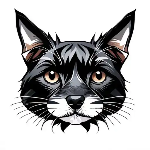 Schnauzer And Black Cat Tattoo