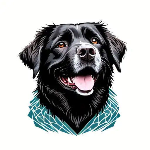 Newfoundland Dog Wearing A Sou'wester