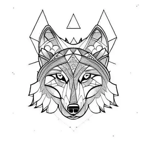 Wolf And Raven Geometric