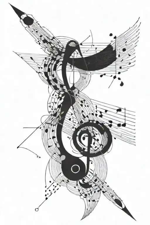 Abstract Music Score Simplistic Conceptual