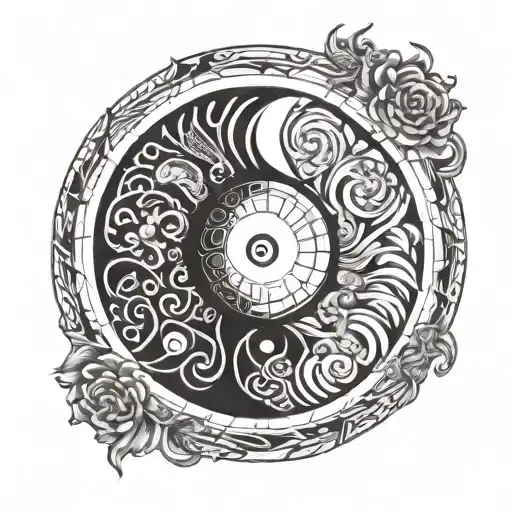 Yin Yang Symbol With Script Around It Saying Esoteric Life Numbing Ritual