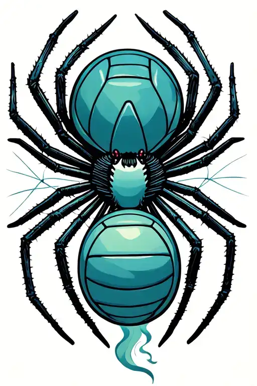 An Spider Thet Plays Volleyball Also Smoking Weed