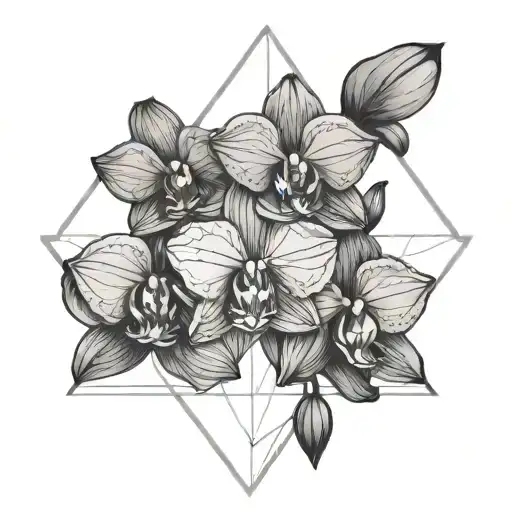 Orchid Outline Triangle