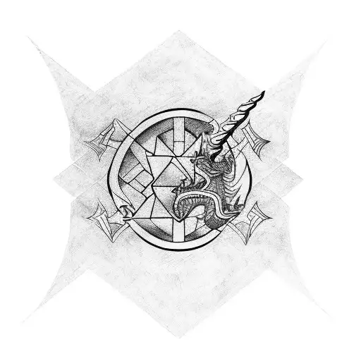 Sheild Of David And Dragon