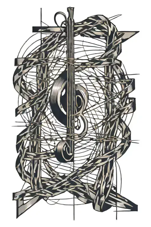 Barbed Wire Wrapped Around Music