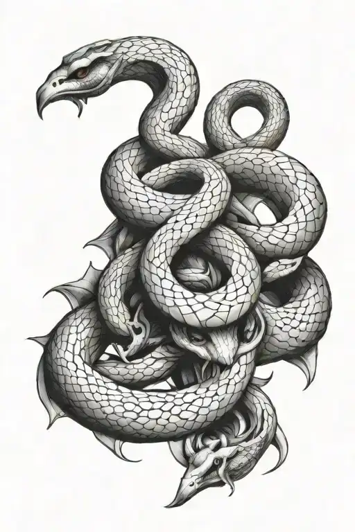 Fire And Snake Wrapped