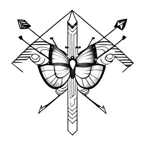 Just Breathe Arrow And Butterfly