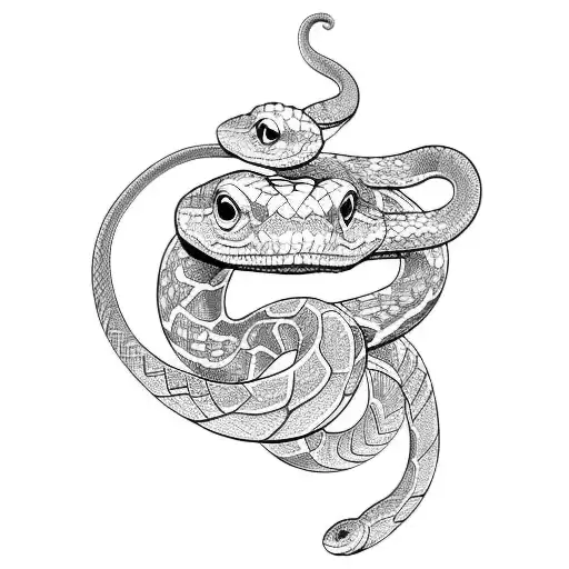 A Snake Reaching To Bite A Hand