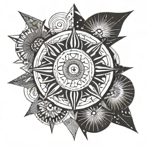 Sun Tattoo Design