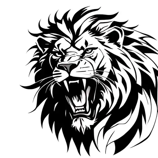 Agressive Lion The Roar