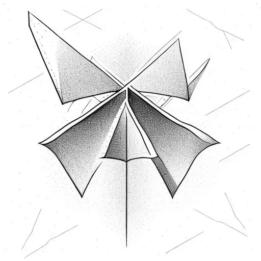 Geometric Arrow Tattoo With Palm Trees