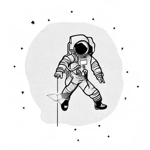 Astronaut Holding Balloon