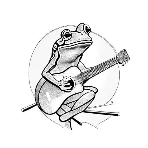 Frog With Guitar