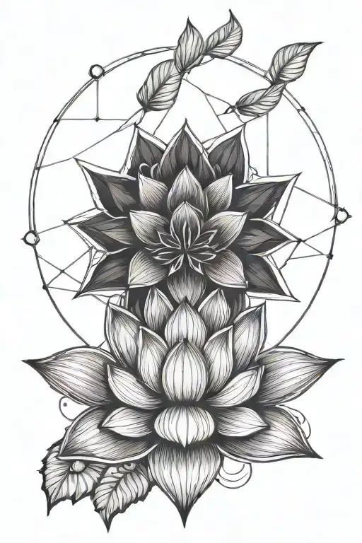 Merkabah With Lotus Flower Blooming